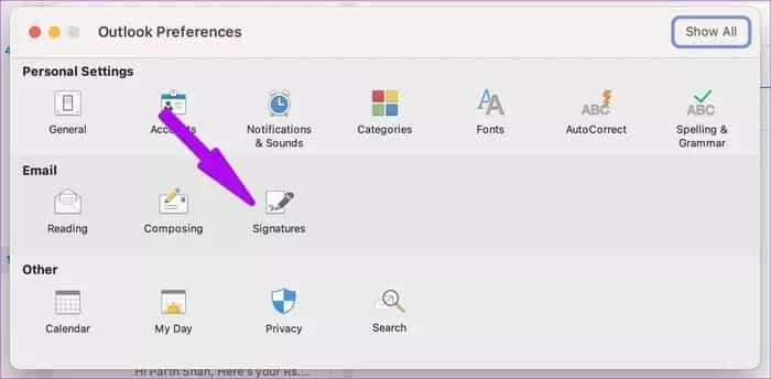 كيفية استخدام التوقيعات المختلفة في Outlook - %categories