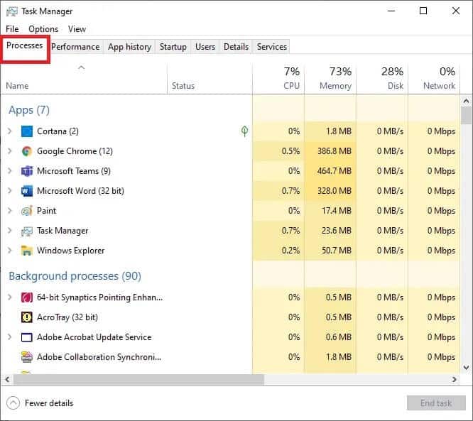 select-the-processes كيفية إصلاح عدم اكتشاف أجهزة iCUE