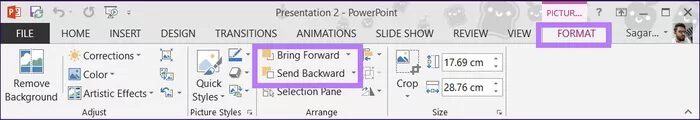 send-forward-backward_935adec67b324b146ff212ec4c69054f كيفية إنشاء تأثير الشفافية للصور في MS PowerPoint