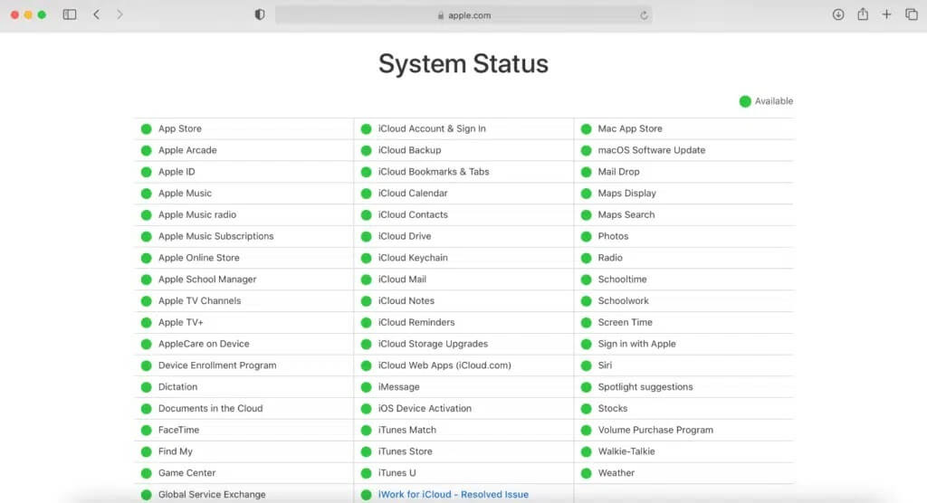 system-status-1024x556-1 إصلاح خطأ فشل تثبيت MacOS Big Sur