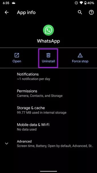 uninstall-Whatsapp_7c4a12eb7455b3a1ce1ef1cadcf29289 كيفية إصلاح مشكلة التكبير "Zoom" في كاميرا WhatsApp
