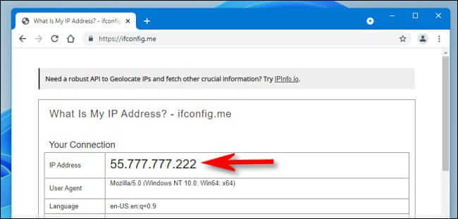 web_external_ip_address كيفية البحث عن عنوان IP الخاص بك على Windows 11