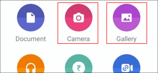 whatsapp-android-camera-gallery-icons كيفية تفعيل الرسائل ذاتية الاختفاء لإرسال الصور ومقاطع الفيديو في WhatsApp