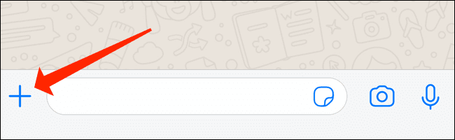 whatsapp-iphone-plus-button كيفية تفعيل الرسائل ذاتية الاختفاء لإرسال الصور ومقاطع الفيديو في WhatsApp