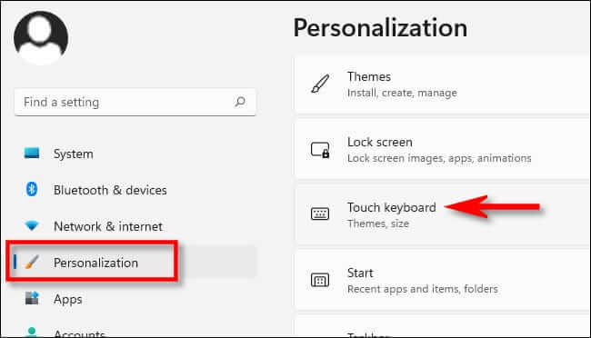 كيفية تغيير سمات لوحة المفاتيح التي تعمل باللمس على Windows 11 - %categories