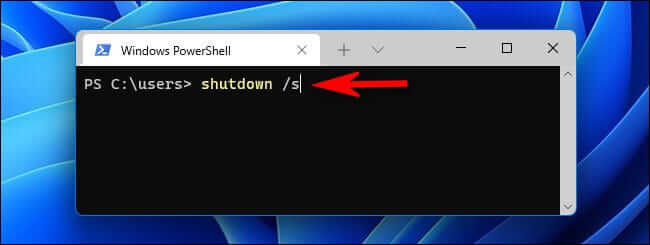 win11_terminal_shutdown كيفية إيقاف تشغيل جهاز كمبيوتر يعمل بنظام Windows 11