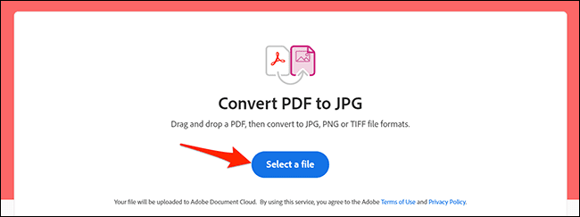 1-adobe-select-file كيفية تحويل ملفات PDF إلى JPG على Windows 10