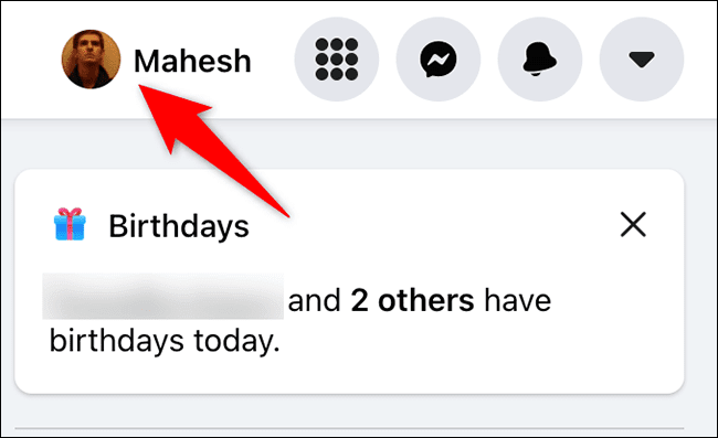 1-click-profile-icon كيفية تثبيت منشور على Facebook