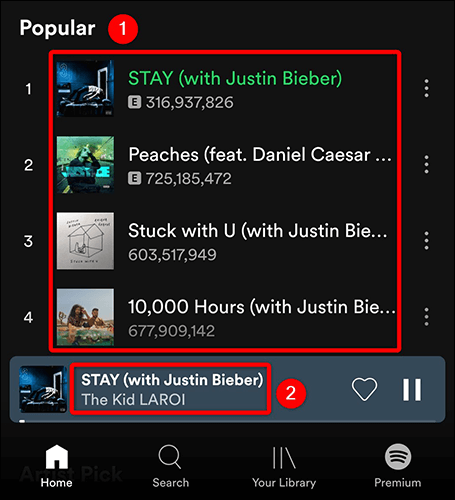 1-play-song-spotify كيفية إعداد مؤقت النوم في Spotify