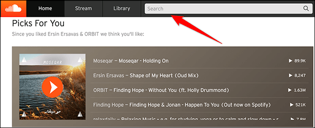 1-soundcloud-search-field كيفية تحميل الأغاني من SoundCloud