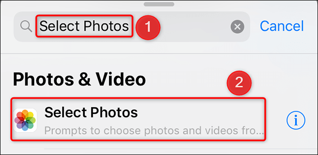 3-add-select-photos-action كيفية تحويل الصور إلى ملف PDF على iPhone