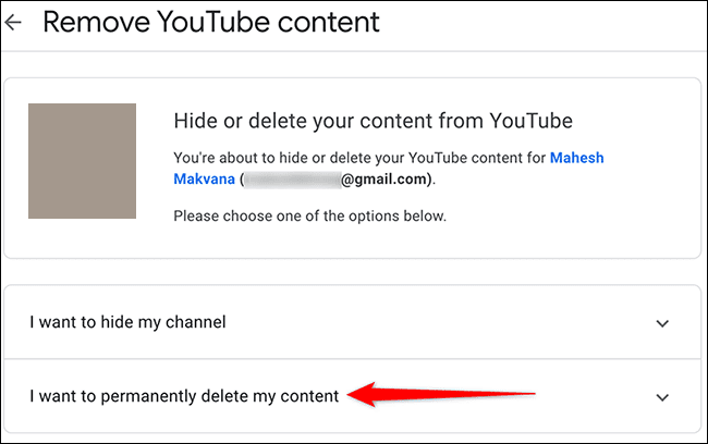 6-delete-youtube-content كيفية حذف قناتك على YouTube