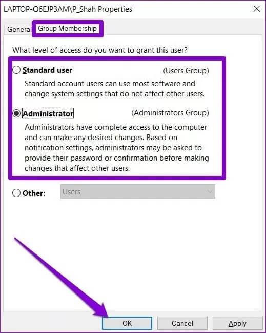 Account-Properties_4d470f76dc99e18ad75087b1b8410ea9 أفضل 5 طرق لتغيير حساب المسؤول في Windows 10