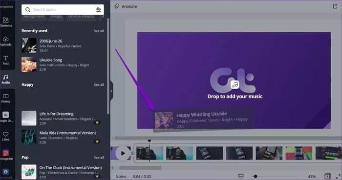 Add-Audio-to-Video_935adec67b324b146ff212ec4c69054f كيفية إنشاء مقاطع فيديو وتحريرها في Canva