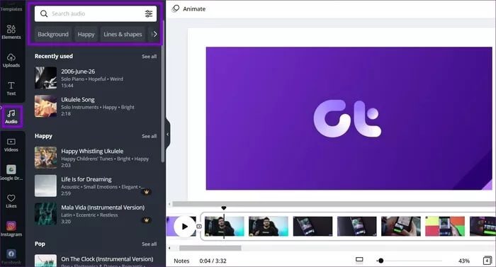 Add-Background-Music-to-Video_935adec67b324b146ff212ec4c69054f كيفية إنشاء مقاطع فيديو وتحريرها في Canva