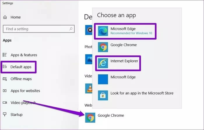 Change-Default-App-on-Windows-10_935adec67b324b146ff212ec4c69054f أفضل خمس طرق لإصلاح تعذر فتح الروابط في Outlook