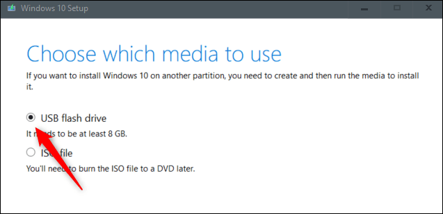 Click-USB-flash-drive كيفية تثبيت Windows 10 من محرك أقراص USB