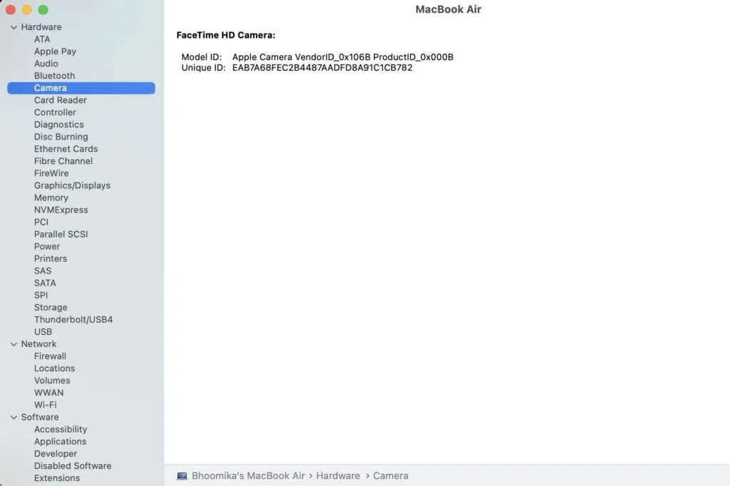 Click-on-System-Report-and-then-click-on-the-camera-1024x682-1 كيفية إصلاح عدم عمل كاميرا الـ Mac