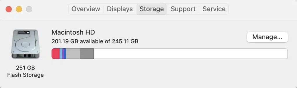 Click-on-the-Storage-tab-1024x304-1 MacBook دائم التجمد و التوقف؟ 14 طريقة لإصلاحه