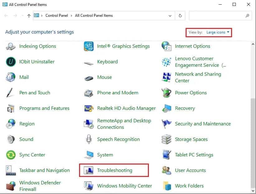 Click-the-Troubleshooting-icon-from-the-given-list لماذا يتم قطع اتصال الإنترنت لدي كل بضع دقائق؟