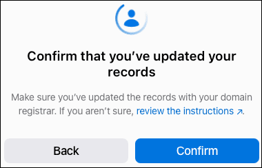 ConfirmDomainRecords-iCloudCustomEmailDomain كيفية إعداد دومين بريد إلكتروني مخصص على iCloud