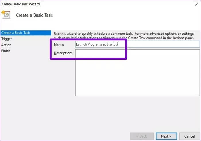 Create-Basic-Task-Wizard_935adec67b324b146ff212ec4c69054f أفضل 3 طرق لفتح صفحة ويب عند بدء التشغيل في Windows 10