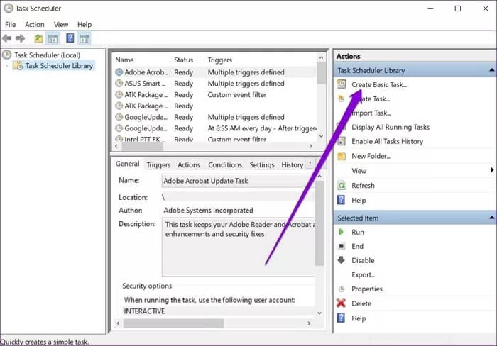 Create-Basic-Task-in-Task-Scheduler_935adec67b324b146ff212ec4c69054f أفضل 3 طرق لفتح صفحة ويب عند بدء التشغيل في Windows 10