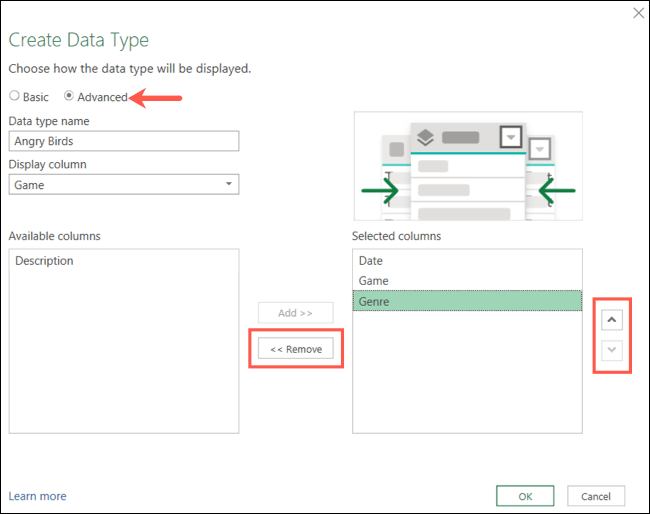 CreateDataTypeEdit-ExcelCreateDataType كيفية إنشاء نوع البيانات الخاصة بك في Microsoft Excel