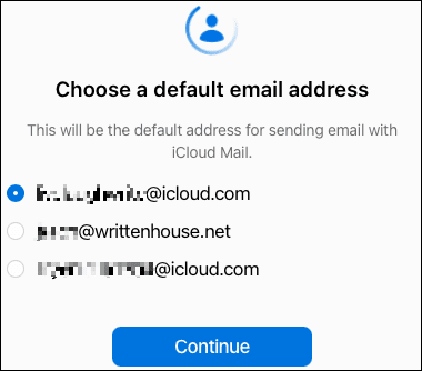 DefaultEmailAddress-iCloudCustomEmailDomain كيفية إعداد دومين بريد إلكتروني مخصص على iCloud