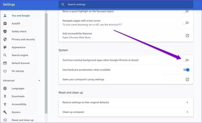 Disable-Background-Apps-in-Chrome_935adec67b324b146ff212ec4c69054f أفضل 7 طرق لإصلاح فتح المواقع غير المرغوب فيها تلقائيًا في Google Chrome