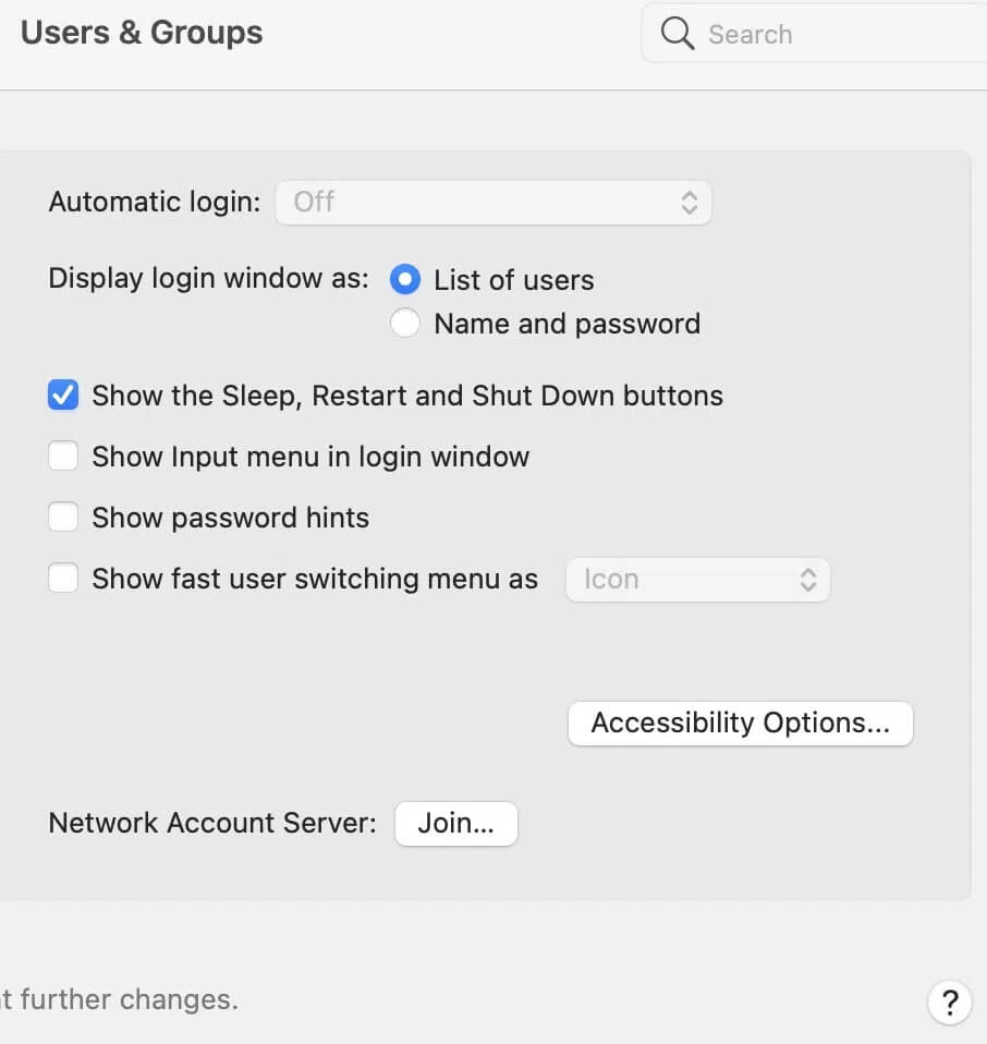Disable-the-option-that-says-Show-fast-user-switching-menu-as إصلاح مشاكل macOS Big Sur
