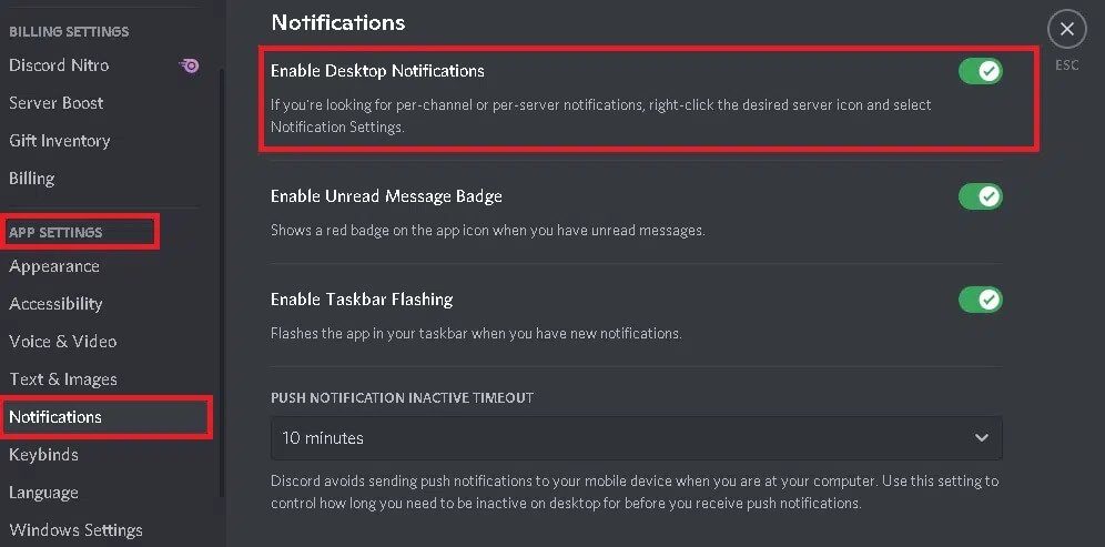 Enable-Desktop-Notifications-in-Notifications-window إصلاح عدم عمل إشعارات Discord