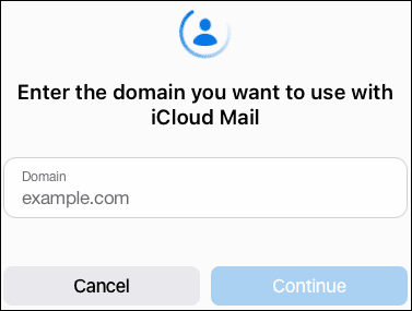 EnterDomain-iCloudCustomEmailDomain-1 كيفية إعداد دومين بريد إلكتروني مخصص على iCloud