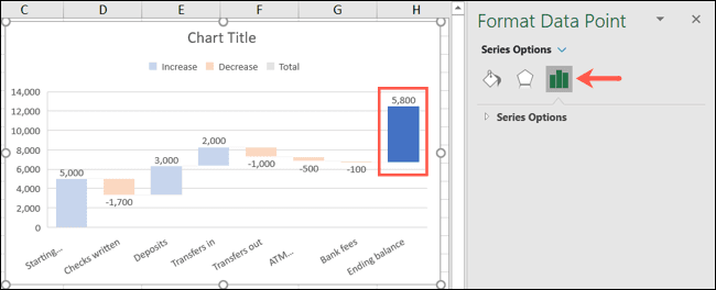 FormatDataPointSeriesOptions-ExcelWaterfall كيفية إنشاء وتخصيص مخطط شلال في Microsoft Excel