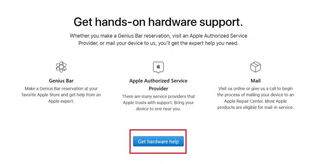 Get-Harware-Help-Apple-1024x529-1 لماذا تم تجميد وتوقف جهاز iPhone الخاص بي ولا إيقافه أو إعادة تشغيله
