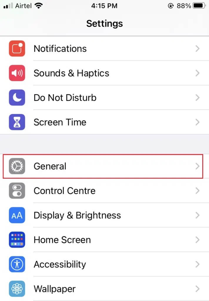 Go-to-the-Settings-General-711x1024-1 إصلاح App Store مفقود على iPhone
