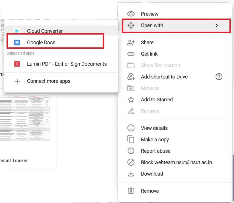 Google-Drive-Open-With-Google-Docs كيفية فتح ملف Pages على Windows 10