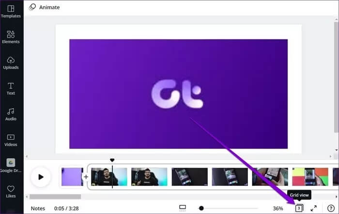 Grid-View-in-Canva_935adec67b324b146ff212ec4c69054f كيفية إنشاء مقاطع فيديو وتحريرها في Canva