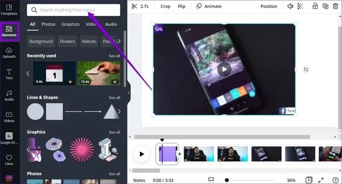 How-to-Add-Elements-on-Video-in-Canva_935adec67b324b146ff212ec4c69054f كيفية إنشاء مقاطع فيديو وتحريرها في Canva