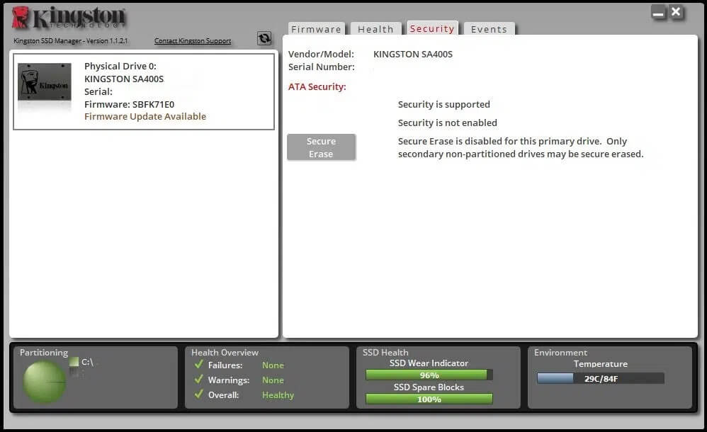 Kingston-SSD-Manager-1 11 أداة مجانية للتحقق من صحة SSD وأدائه