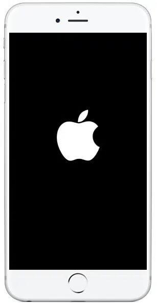 Long-press-the-Home-button-until-the-Apple-logo-appears- لماذا تم تجميد وتوقف جهاز iPhone الخاص بي ولا إيقافه أو إعادة تشغيله