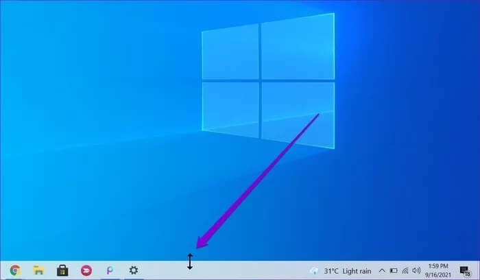 Make-the-Taskbar-Smaller_2021-09-16-083948_935adec67b324b146ff212ec4c69054f كيفية تغيير حجم شريط المهام في نظام التشغيل Windows 10