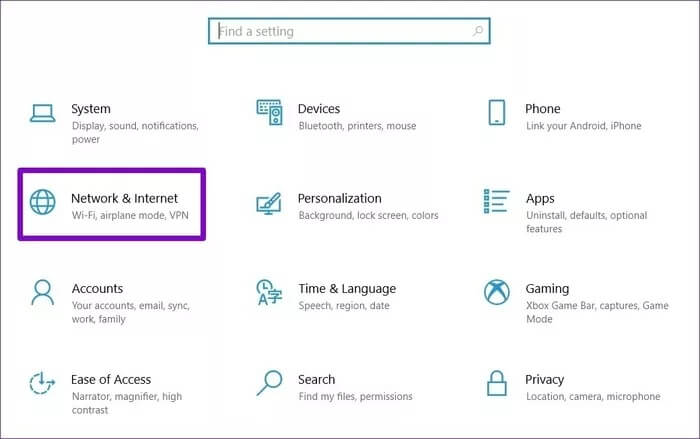 Network-and-Internet-Settings_2021-09-19-154217_935adec67b324b146ff212ec4c69054f أفضل 8 طرق لإصلاح استمرار انقطاع اتصال الـ Wifi على Windows 10