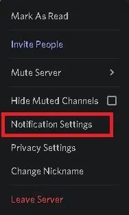 Notifications-Settings-of-a-Server إصلاح عدم عمل إشعارات Discord