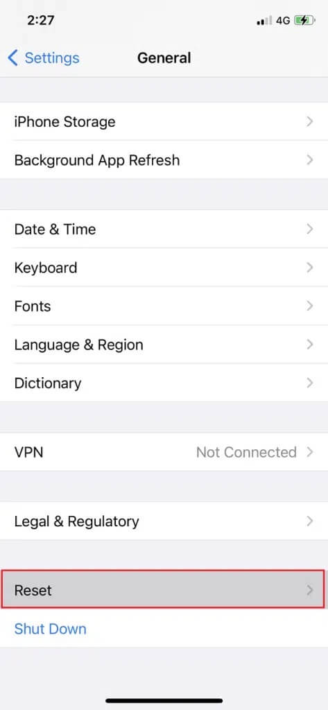 On-an-iPhone-navigate-to-General-then-tap-on-Reset-473x1024-1 كيفية إصلاح مشكلة عدم إعادة تعيين AirPods