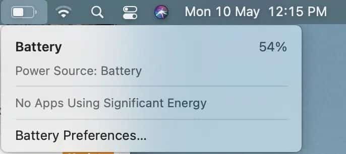 On-the-top-of-your-screen-tap-the-battery-icon إصلاح مشكلة عدم عمل شاحن MacBook
