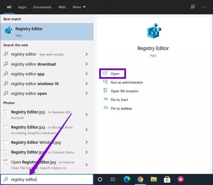 Open-Registry-Editor_935adec67b324b146ff212ec4c69054f أفضل 7 طرق لإصلاح عدم فتح لوحة التحكم على Windows 10