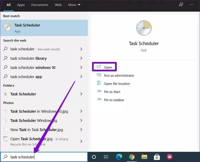 Open-Task-Scheduler_935adec67b324b146ff212ec4c69054f أفضل 3 طرق لفتح صفحة ويب عند بدء التشغيل في Windows 10