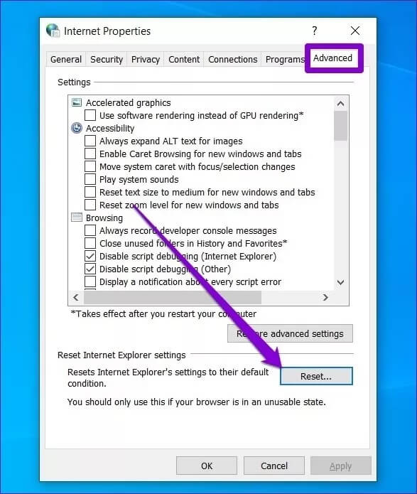 Reset-Internet-Explorer_4d470f76dc99e18ad75087b1b8410ea9 أفضل خمس طرق لإصلاح تعذر فتح الروابط في Outlook