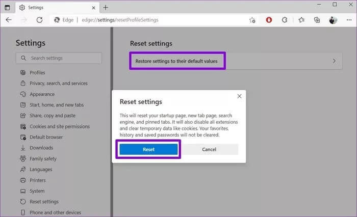 Reset-Microsoft-Edge_935adec67b324b146ff212ec4c69054f أفضل خمس طرق لإصلاح تعذر فتح الروابط في Outlook